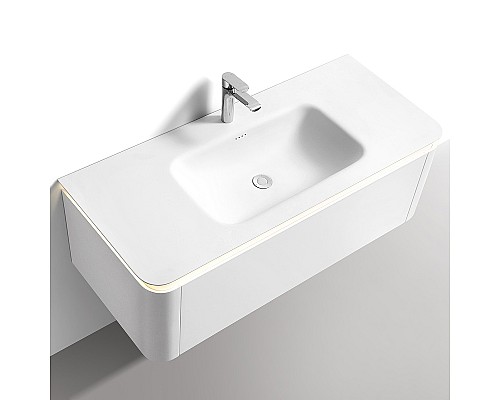 Тумба с раковиной Black&White Universe U925.1200 120 9251200 подвесная Milk white