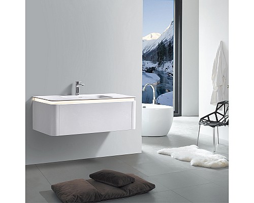 Тумба с раковиной Black&White Universe U925.1200 120 9251200 подвесная Milk white