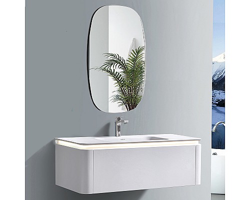 Тумба с раковиной Black&White Universe U925.1200 120 9251200 подвесная Milk white