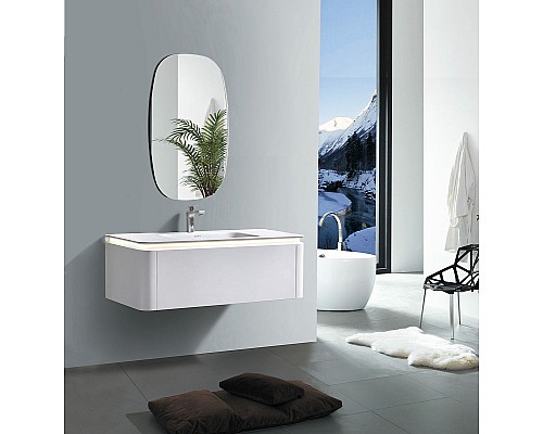 Тумба с раковиной Black&White Universe U925.1200 120 9251200 подвесная Milk white