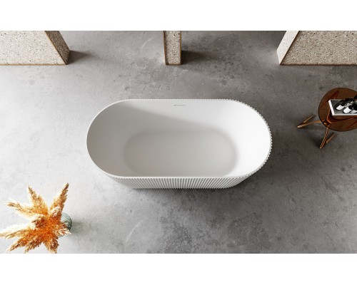 Ванна из искусственного камня Abber Stein 170x75 AS9601MCG Зеленая матовая без гидромассажа