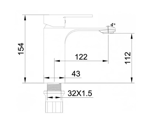 Смеситель для раковины Schein 8611 Хром