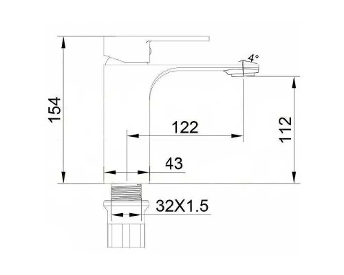 Смеситель для раковины Schein 8623 Хром