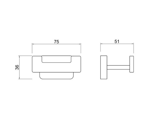 Двойной крючок Schein Klimt 9212MB Черный матовый