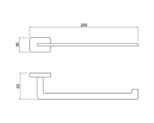 Полотенцедержатель Schein Klimt 9250MB Черный матовый