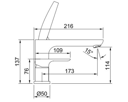 Смеситель на борт ванны Raglo R03.31.03 Золото матовое