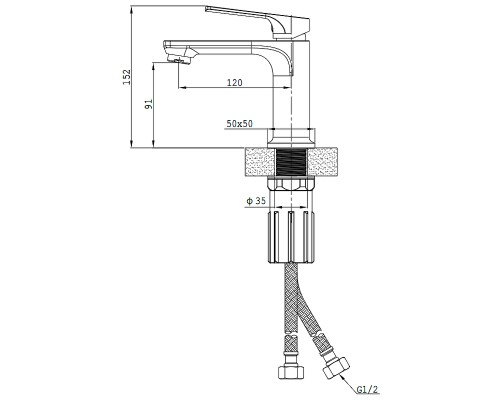 Смеситель для раковины Splenka S30.10.03 Золото матовое