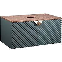 Тумба под раковину Runo Андорра 85 00-00002016 подвесная Темно-зеленая Дуб коньячный