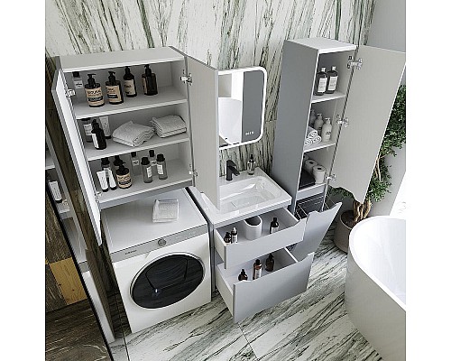 Тумба под раковину Style Line Марелла 60 Люкс Plus СС-00002397 Серый матовый антискрейтч