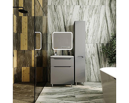 Тумба под раковину Style Line Марелла 60 Люкс Plus СС-00002397 Серый матовый антискрейтч