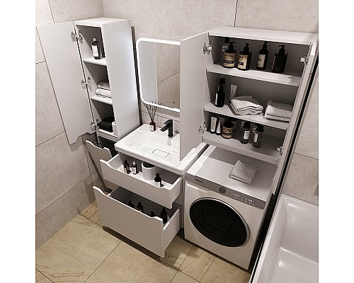 Тумба под раковину Style Line Марелла 70 Люкс Plus СС-00002398 Белый матовый антискрейтч