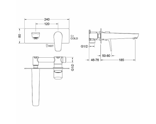 Смеситель для раковины Aquatek Бетта AQ1113CR Хром