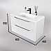 Тумба под раковину Style Line Марелла 90 Люкс Plus СС-00002413 подвесная Белый матовый антискрейтч