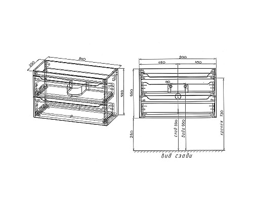 Тумба под раковину Style Line Марелла 90 Люкс Plus СС-00002413 подвесная Белый матовый антискрейтч
