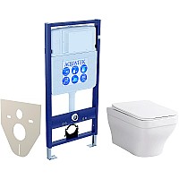 Комплект унитаза с инсталляцией Aquatek Set Aquatek Амадео cm с сиденьем Микролифт