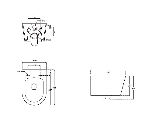 Комплект унитаза с инсталляцией Aquatek Set Aquatek Оберон T с сиденьем Микролифт