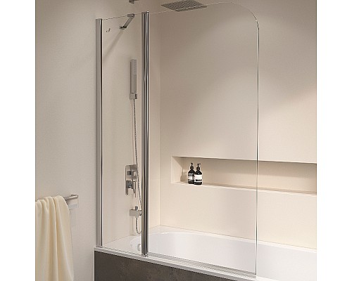 Шторка на ванну RGW Screens SC-011 120х140 351101112-11 профиль Хром стекло прозрачное