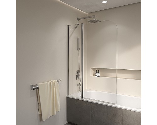 Шторка на ванну RGW Screens SC-011 120х140 351101112-11 профиль Хром стекло прозрачное