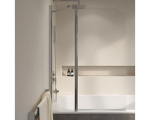 Шторка на ванну RGW Screens SC-011 120х140 351101112-11 профиль Хром стекло прозрачное