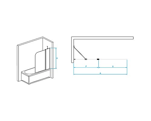 Шторка на ванну RGW Screens SC-011 120х140 351101112-11 профиль Хром стекло прозрачное