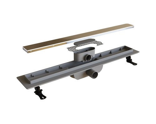 Душевой лоток RGW Drain Leo-11-80 60211180-01 с решеткой Хром / под плитку