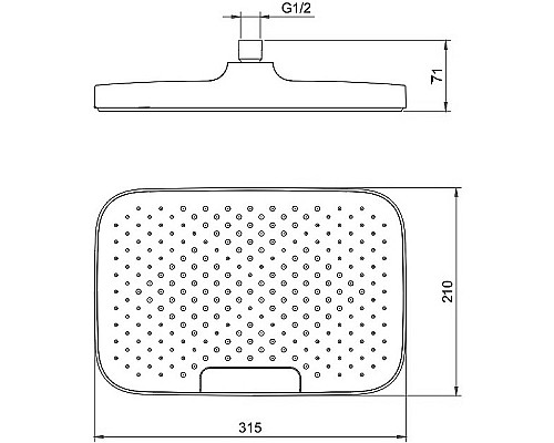 Верхний душ Berges U1 070011 Хром