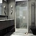 Душевая дверь Maybah Glass MGD-463-5 900x1980 на монопетле Хром матовый стекло сатиновое