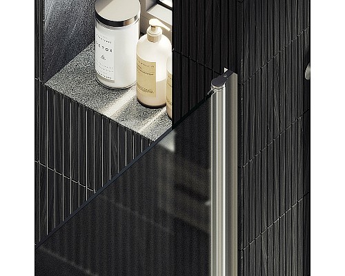 Душевая дверь Maybah Glass MGD-463-5 900x1980 на монопетле Хром матовый стекло сатиновое Душевая дверь Maybah Glass MGD-463-5 900x1980 на монопетле Хром матовый стекло сатиновое