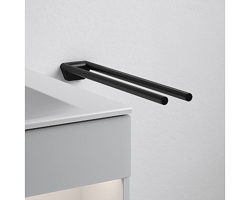 Полотенцедержатель Keuco Collection Reva 12818 370000 двойной Черный матовый Полотенцедержатель Keuco Collection Reva 12818 370000 двойной Черный матовый
