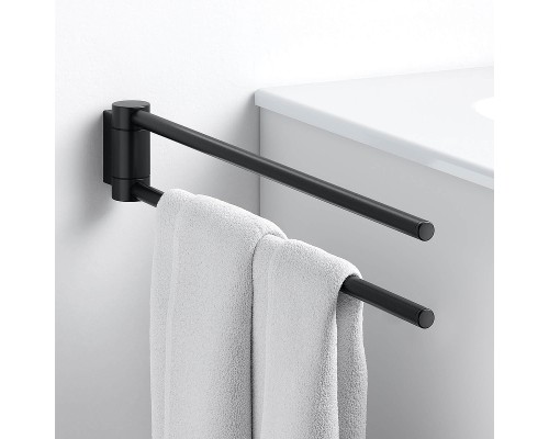 Полотенцедержатель Keuco Plan 14918 370000 двойной Черный матовый