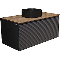 Тумба под раковину Jorno Cossety 100 Coss.01.100/P/A-DZ/JR подвесная Антрацит