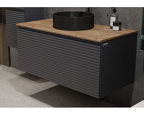 Тумба под раковину Jorno Cossety 100 Coss.01.100/P/A-DZ/JR подвесная Антрацит