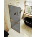 Душевая перегородка Maybah Glass 790x1950 в узком профиле Золото стекло графитовое матовое