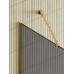 Душевая перегородка Maybah Glass 790x1950 в узком профиле Золото стекло графитовое матовое