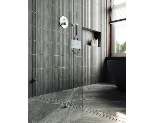 Душевая перегородка Maybah Glass MGD-260-4 890x1950 коннектор стена-стекло Хром глянцевый стекло прозрачное