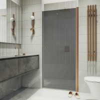 Душевая дверь Maybah Glass MGD-812-2 900x1980 на монопетле Бронза стекло графитовое