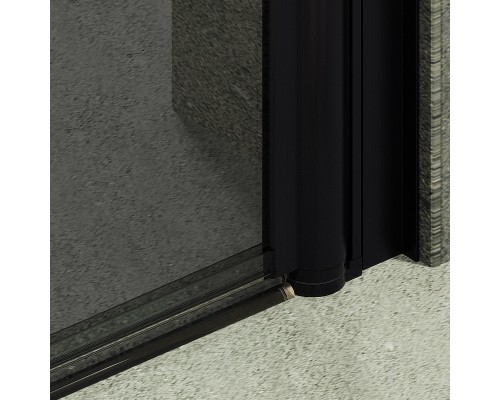 Душевая дверь Maybah Glass MGD-812-6 900x1980 на монопетле Черный стекло графитовое