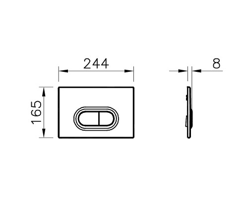 Комплект унитаза с инсталляцией Vitra Mia Round SmoothFlush 9856B003-7200 с сиденьем Микролифт и клавишей смыва Хром матовый