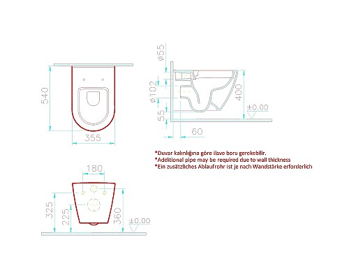 Унитаз Vitra Nest QuantumFlush 7870B403-0075 подвесной без сиденья