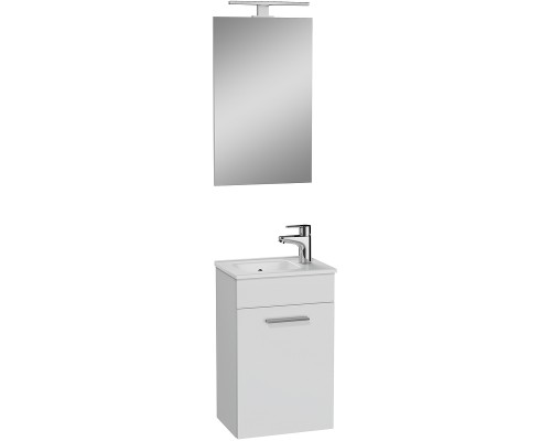 Комплект мебели для ванной Vitra Mia 40 R подвесной Белый глянцевый