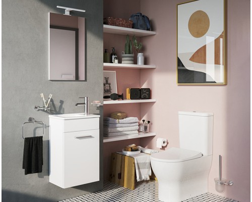 Комплект мебели для ванной Vitra Mia 40 R подвесной Белый глянцевый