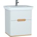 Тумба с раковиной Vitra Sento 65 подвесная Белая матовая