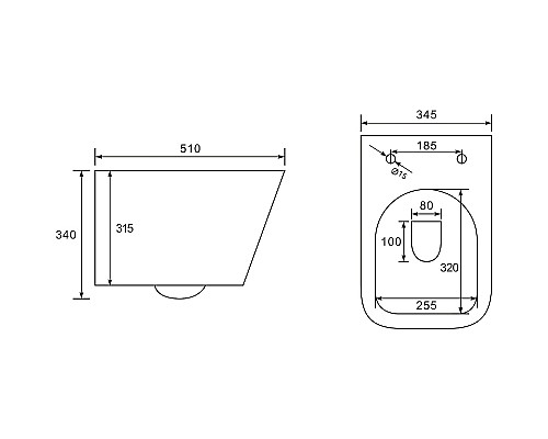 Унитаз beWash Kraft BKWHR105510 подвесной Черный матовый с сиденьем Микролифт