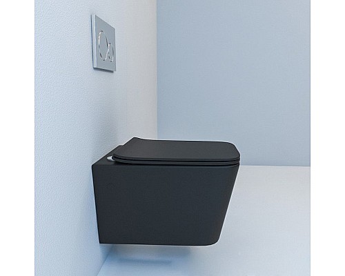 Унитаз beWash Kraft BKWHR105510 подвесной Черный матовый с сиденьем Микролифт