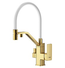 Смеситель для кухни Raglo R85.62.03 Золото матовое Белый