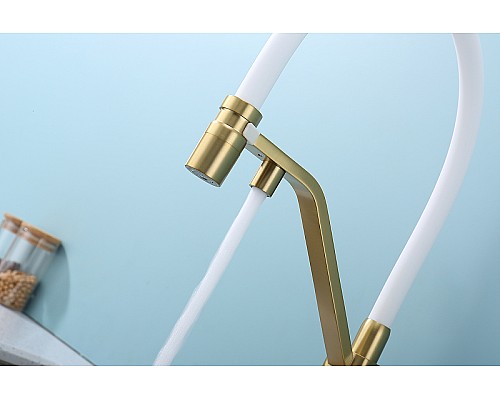 Смеситель для кухни Raglo R85.62.03 Золото матовое Белый