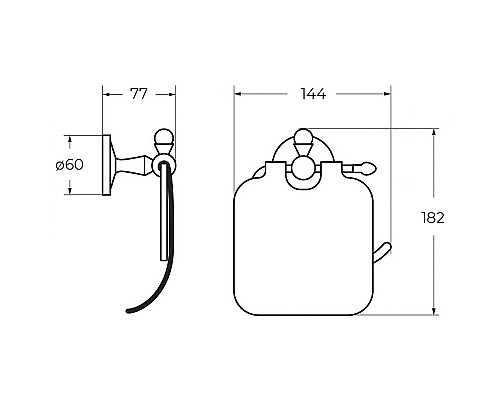 Держатель туалетной бумаги Art&Max Antic AM-E-2683AL с крышкой Хром