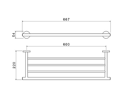 Полка для полотенец Aquatek Оберон AQ4222CR Хром