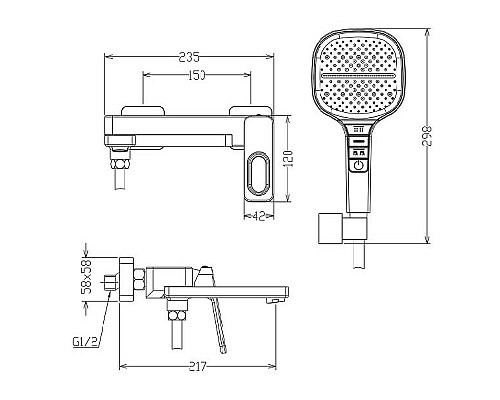 Смеситель для ванны Raglo R51.30 Хром