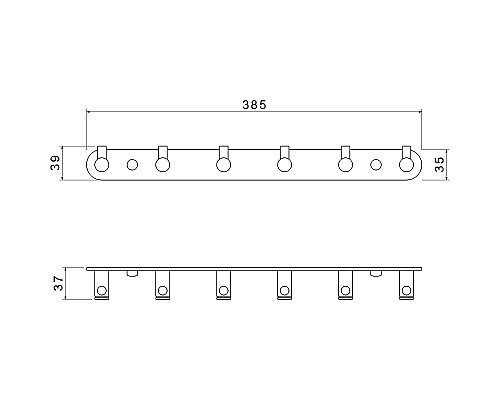 Вешалка для полотенец Aquatek Европа AQ4124MB Черная матовая